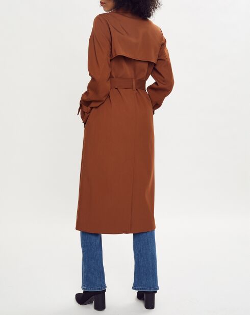 Trench long marron clair